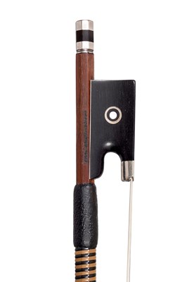 Lot 13 - A Silver-Mounted Violin Bow by Otto Schuller, circa 1950