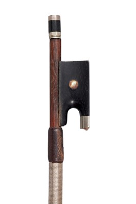 Lot 49 - A Nickel-Mounted Violin Bow by H. R. Pfretzschner, circa 1925