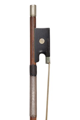 Lot 45 - A Nickel-Mounted Violin Bow by Claude Thomassin, circa 1900