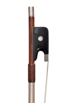 Lot 239 - A Silver-Mounted Cello Bow by H.R. Pfretzschner, circa 1960