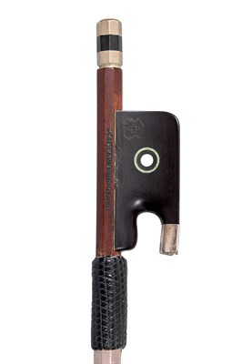 Lot 234 - A Nickel-Mounted Cello Bow by Otto Durschmidt, circa 1900