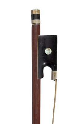 Lot 1 - A 7/8 size Nickel-Mounted Violin Bow, Mirecourt, circa 1880