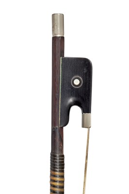 Lot 206 - A Nickel-Mounted Viola Bow, circa 1920